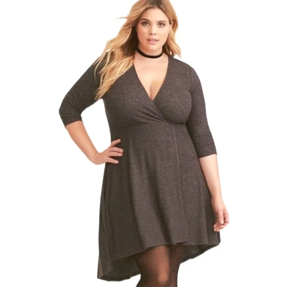 slim fit dress slacks High Cowl Neck Bouclé Long Sleeve Sweater Dress